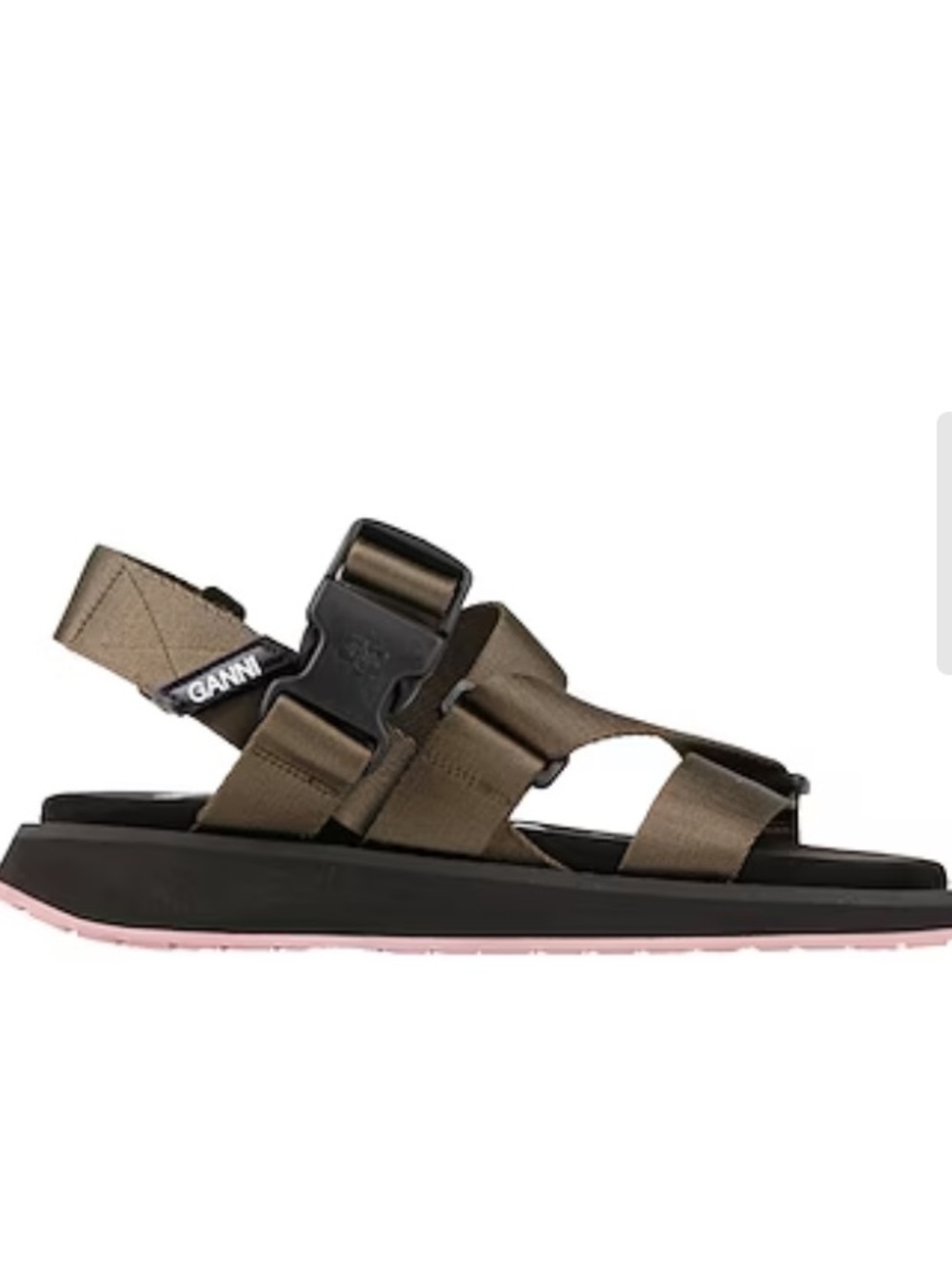 NEW Ganni Military Green Sandals Size 37